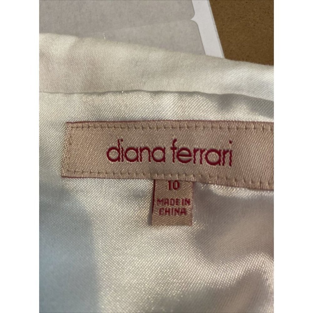 Diana Ferrari Size 10 Women's Pencil Dress White Pink Floral - Picture 8 of 8